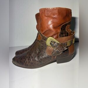Vintage Mixed Texture Exotic Western Boots - Size 10.5 D